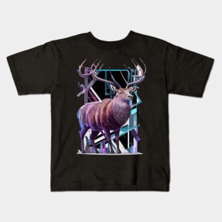 Deer Geometric russian Kids T-Shirt